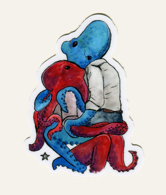 All Wrapped Up In You Octopus Sticker