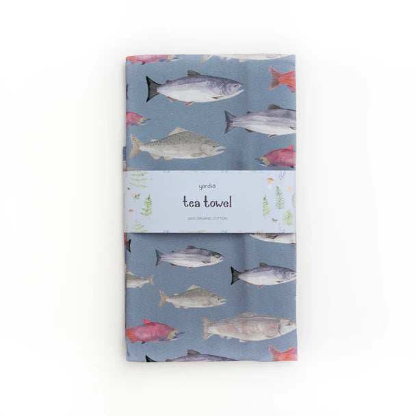 Salmon Organic Cotton Tea Towel