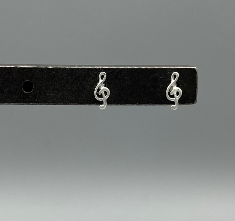 SS Treble Clef Note Studs