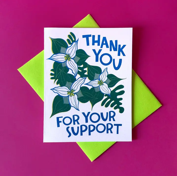 Thank You For Your Support Card