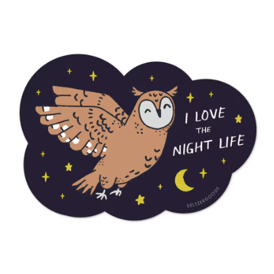 Night Life Owl Sticker