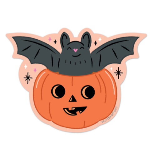 Pumpkin Bat Sticker