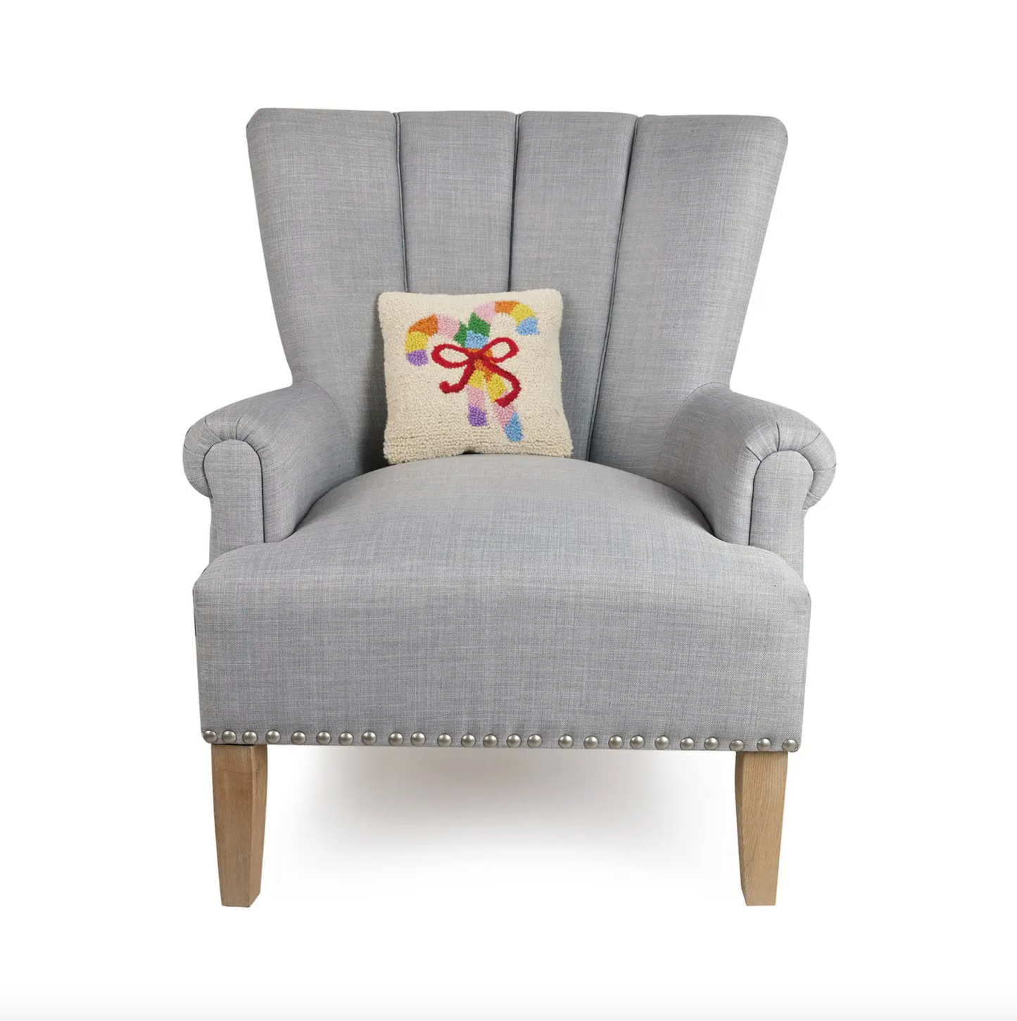 Rainbow Candy Cane Hook Pillow