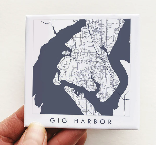 Turn of the Centuries -Gig Harbor Washington Blueprint Map Magnet