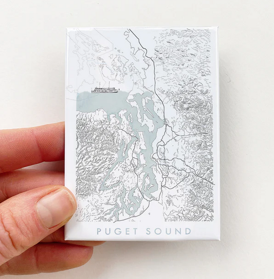 Turn of the Centuries -Puget Sound Washington Map Magnet