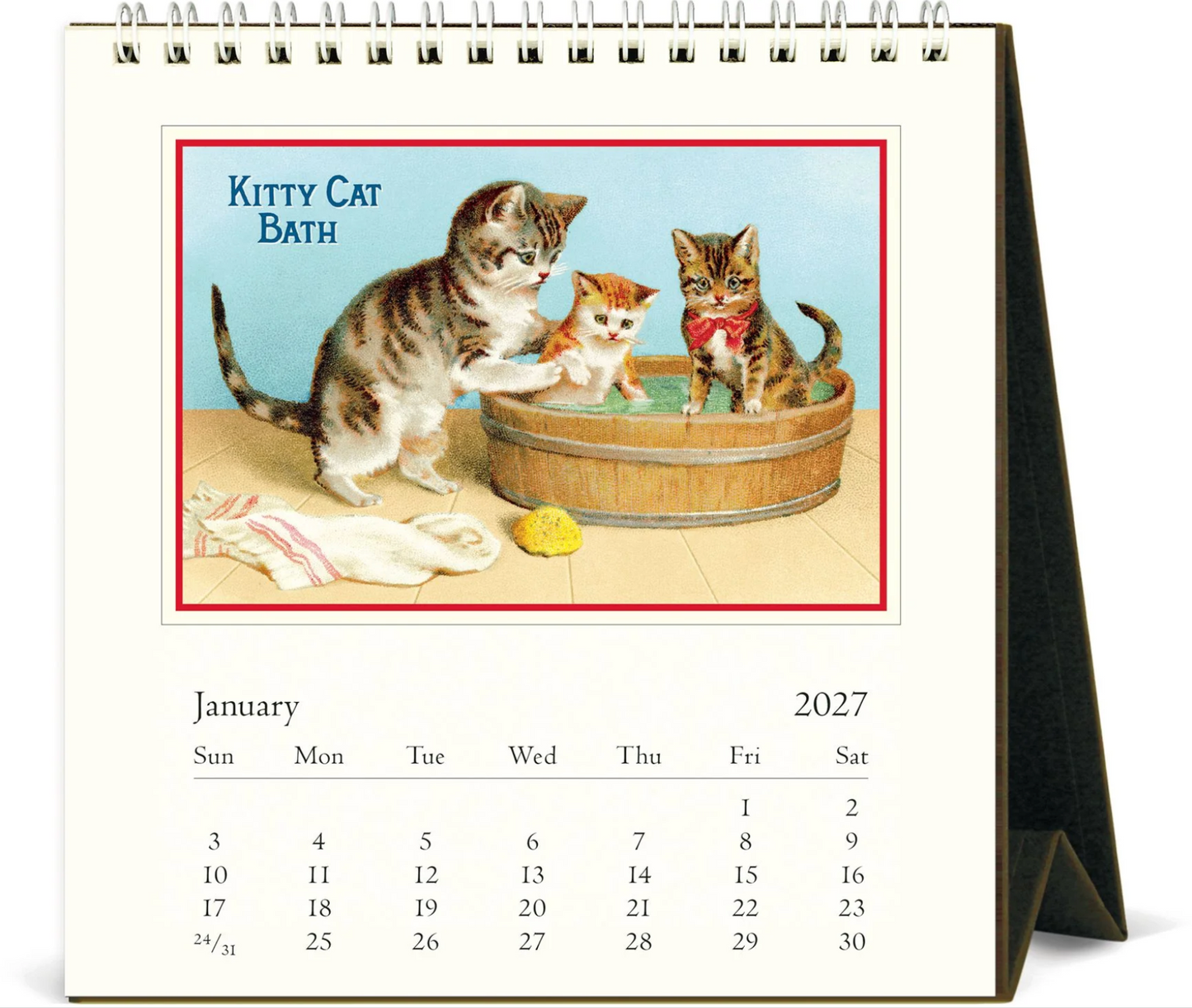 Cavallini & Co. 2027 Desk Calendar - Vintage Cats