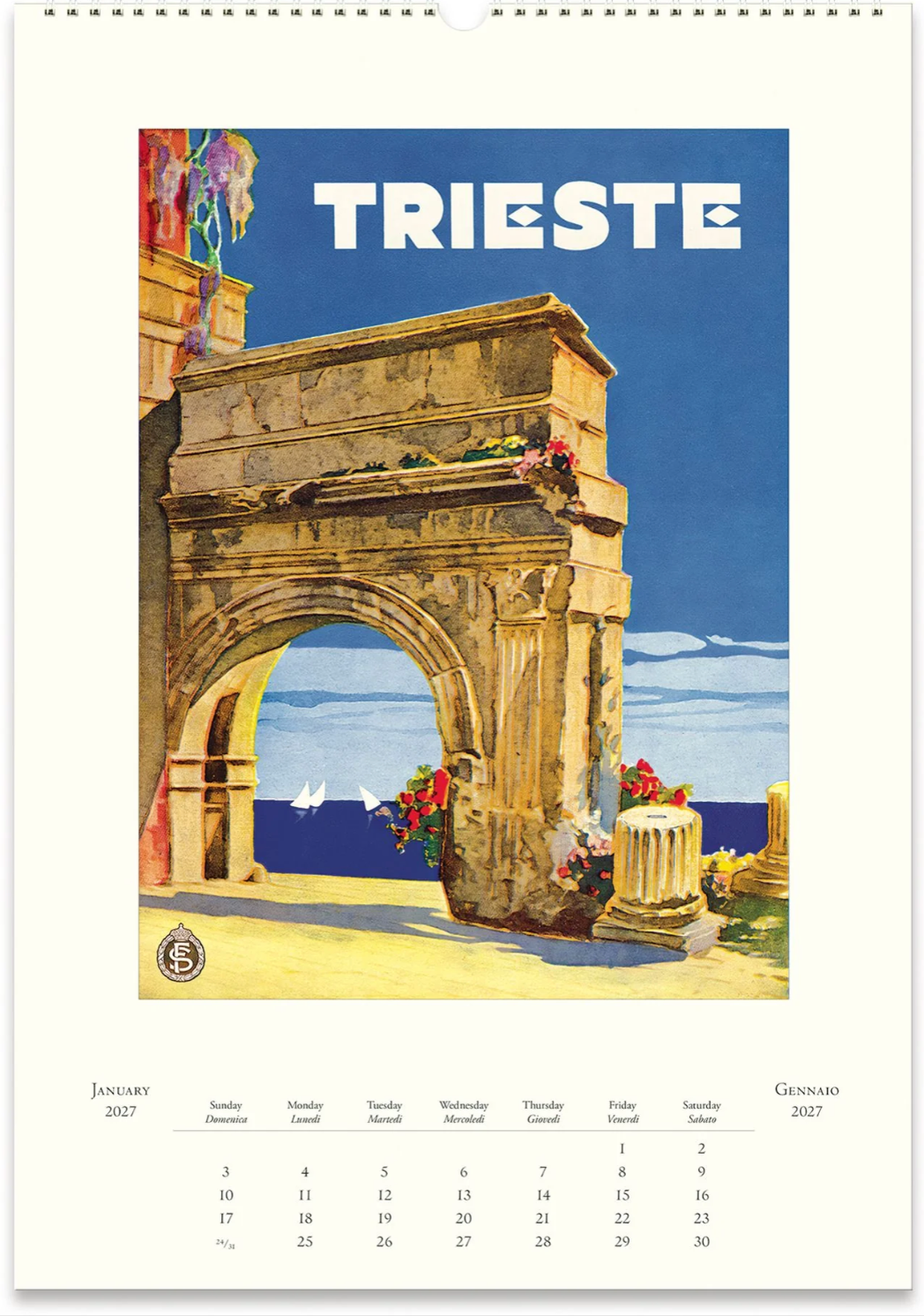 Cavallini & Co. 2027 Wall Calendar - Italia