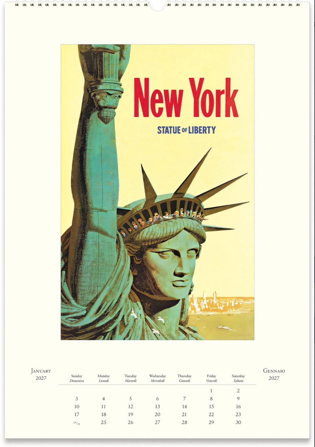 Cavallini & Co. 2027 Wall Calendar - New York