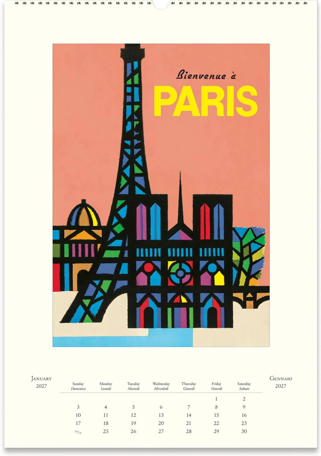 Cavallini & Co. 2027 Wall Calendar - Paris