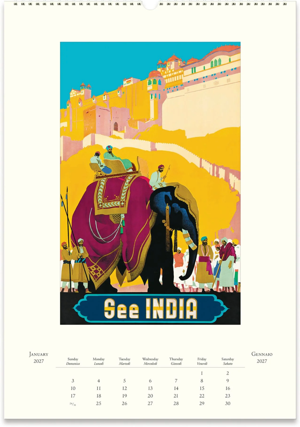 Cavallini & Co. 2027 Wall Calendar - Vintage Travel