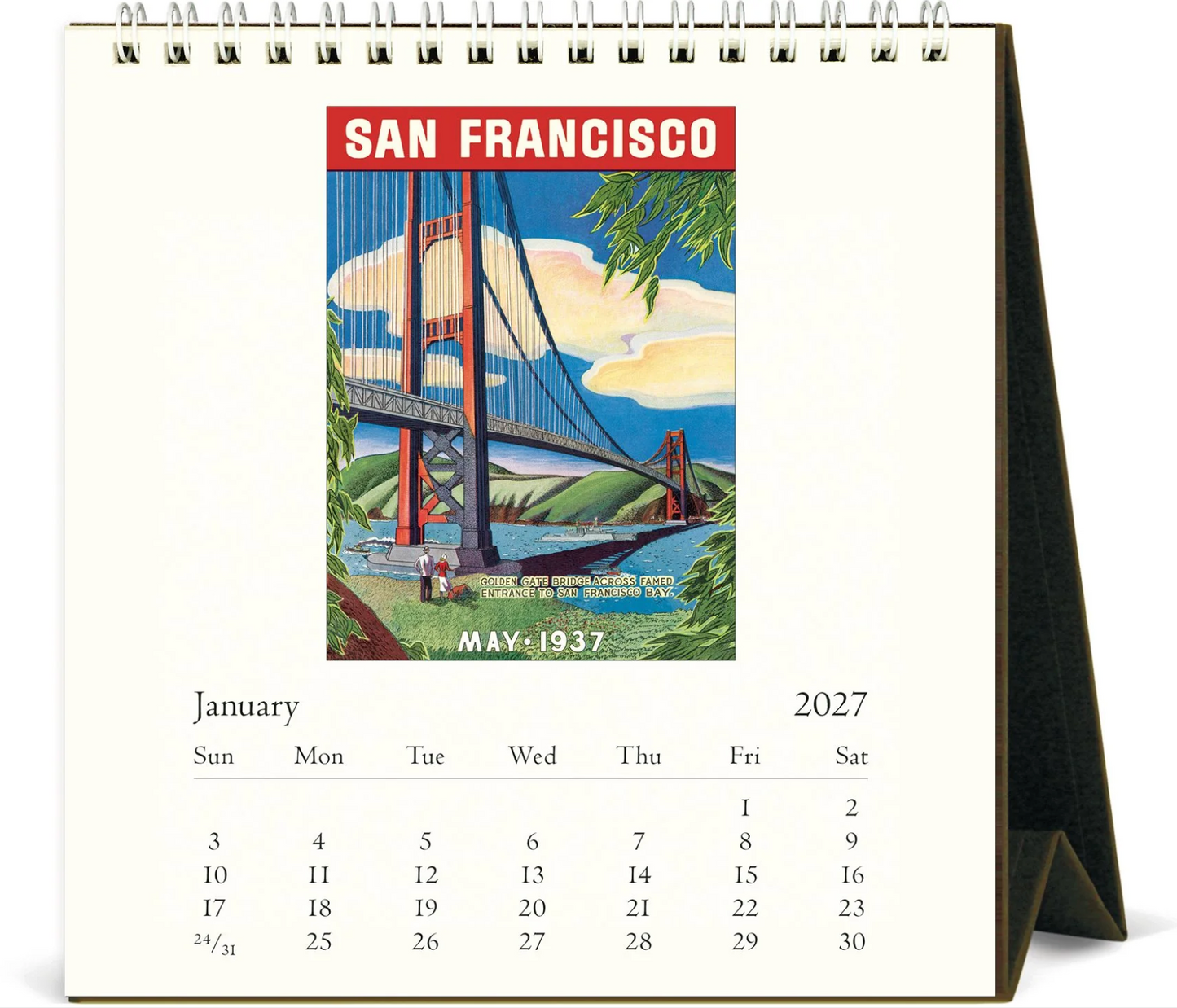 Cavallini & Co. 2027 Desk Calendar - San Francisco