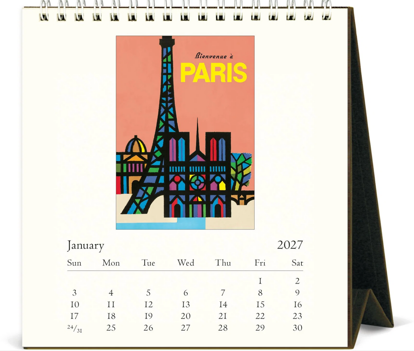 Cavallini & Co. 2027 Desk Calendar - Paris