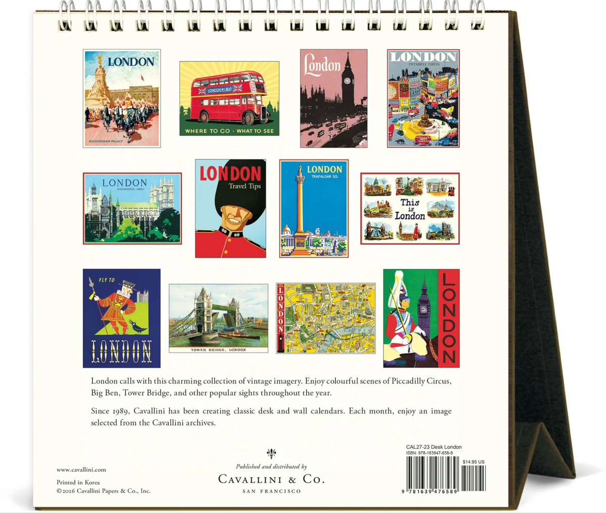 Cavallini & Co. 2027 Desk Calendar - London