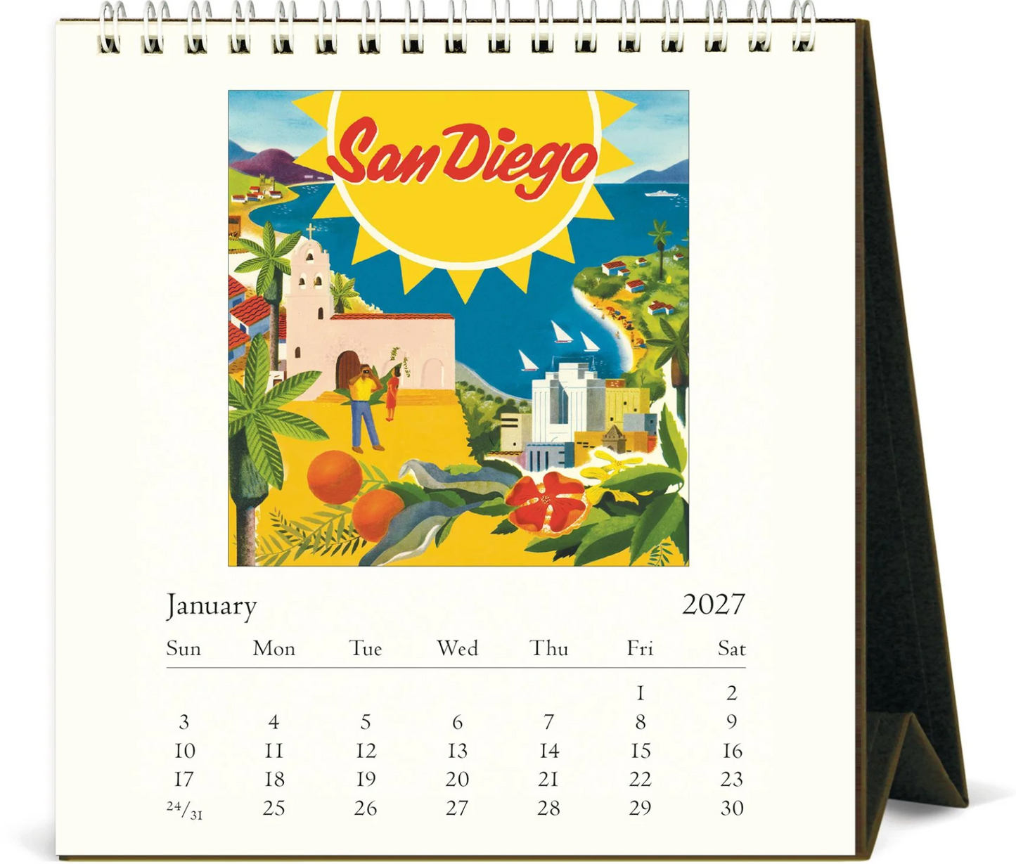 Cavallini & Co. 2027 Desk Calendar - California