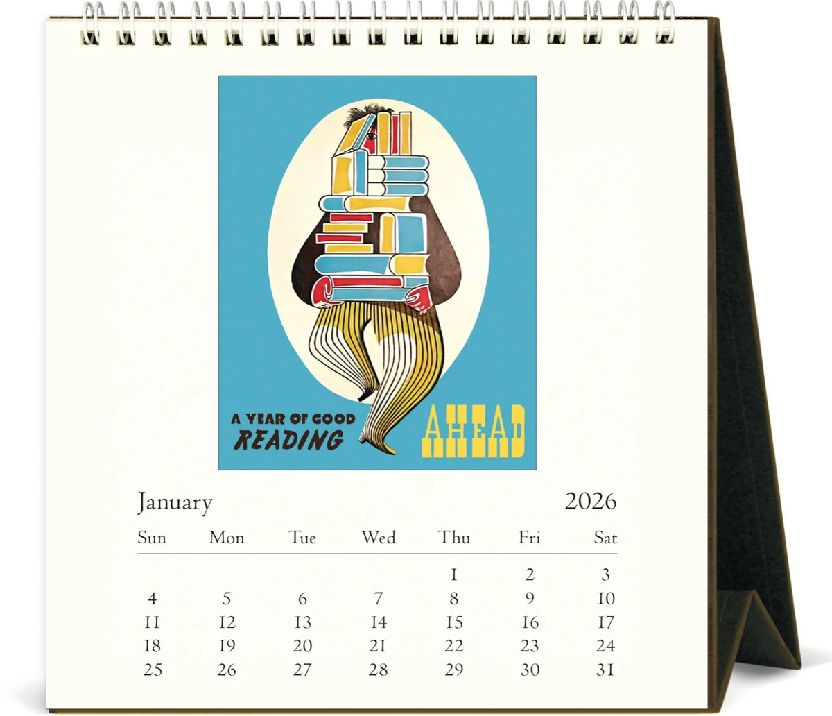 Cavallini & Co. 2027 Desk Calendar - Book Lovers