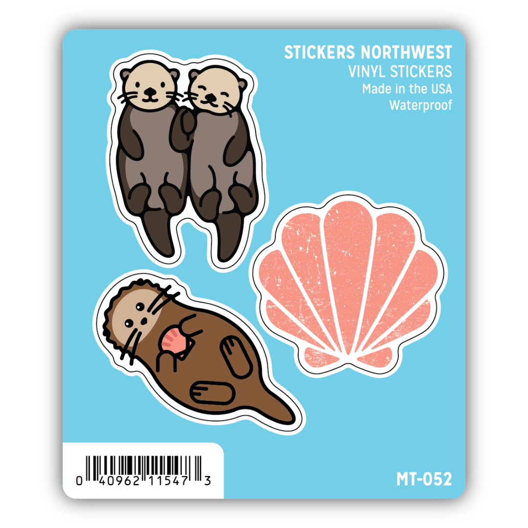 Sea Otter Mini Trio Sticker Set