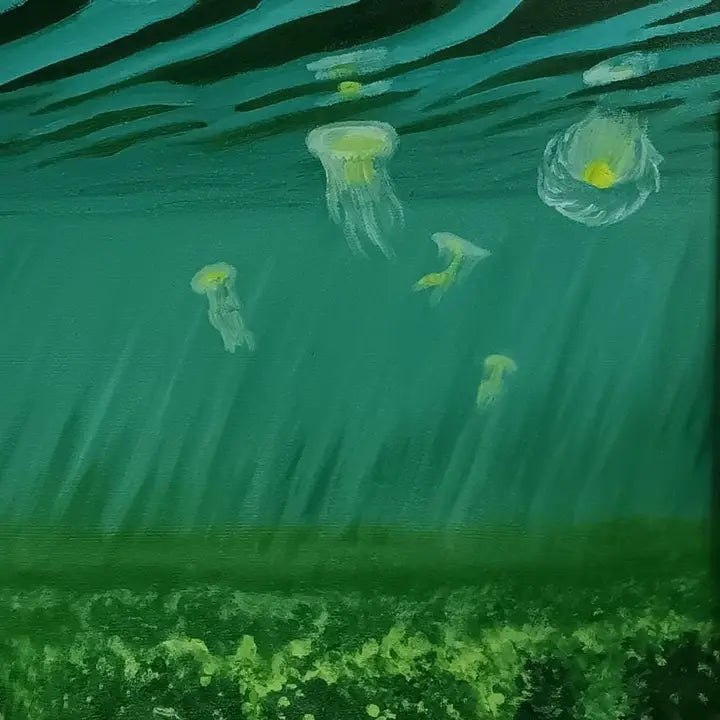 Print with Salish Sea and Jellyfish