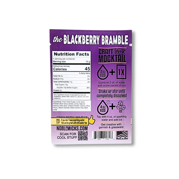 Single Serve Blackberry Bramble Mocktail Mix