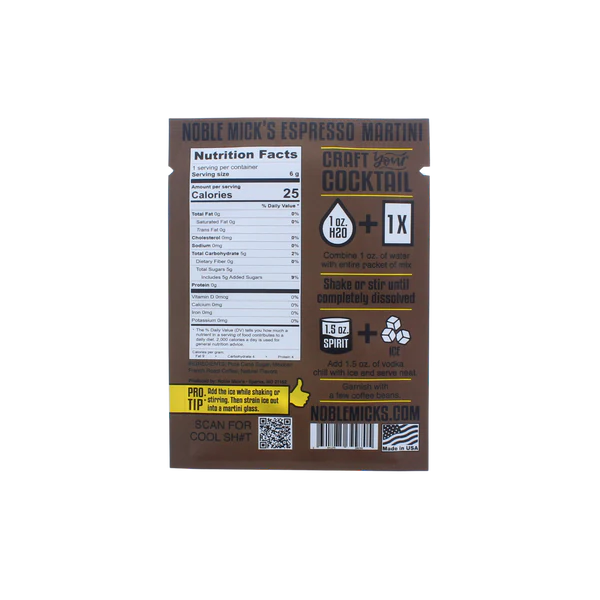 Single Serve Espresso Cocktail Mix