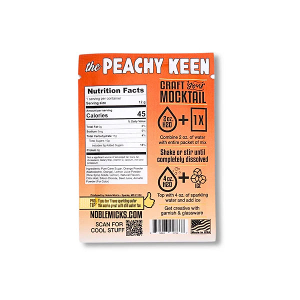 Single Serve Peachy Keen Mocktail Mix