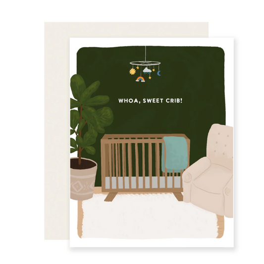 Whoa Sweet Crib New Baby Card