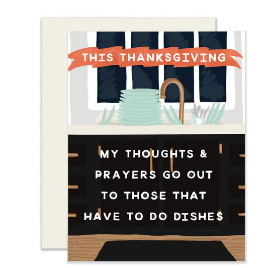 Thoughts & Prayers Thanksgiving Card