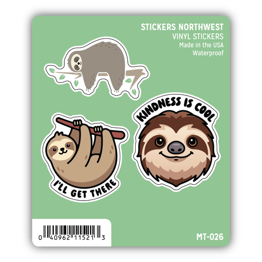 Sloth Mini Trio Sticker Set