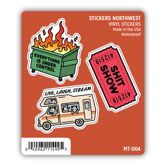 Snarky Everything Is Under Control Mini Trio Sticker Set