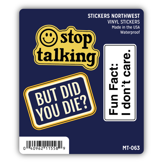 Snarky Phrases Trio Sticker Set