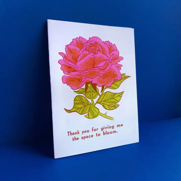 Space to Bloom - Parenting Risograph Card