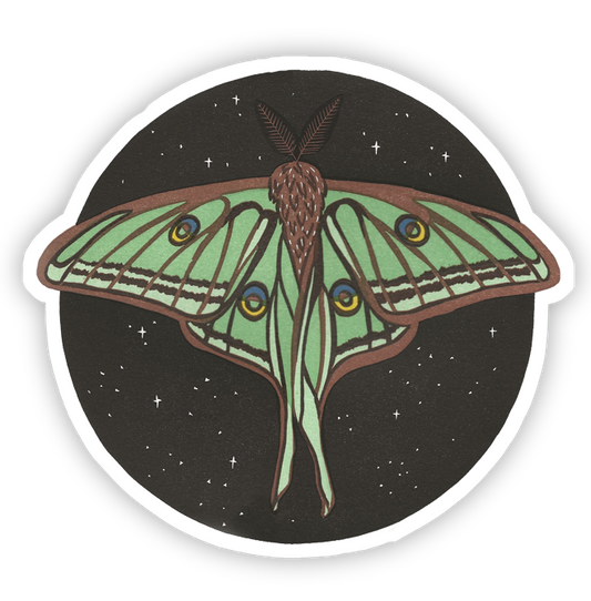 Spanish Moon Moth Vinyl Sticker