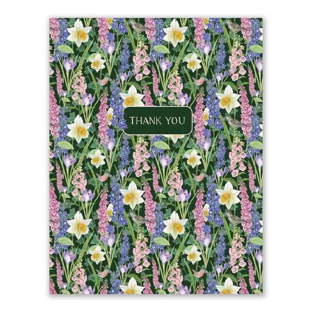 Spring Flowers Thank You Card