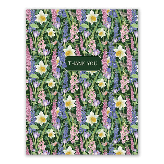 Spring Flowers Thank You Card