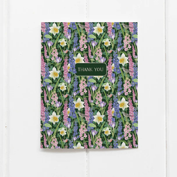 Spring Flowers Thank You Card