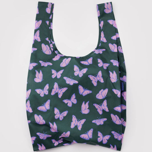 Reusable bag with pink butterflies