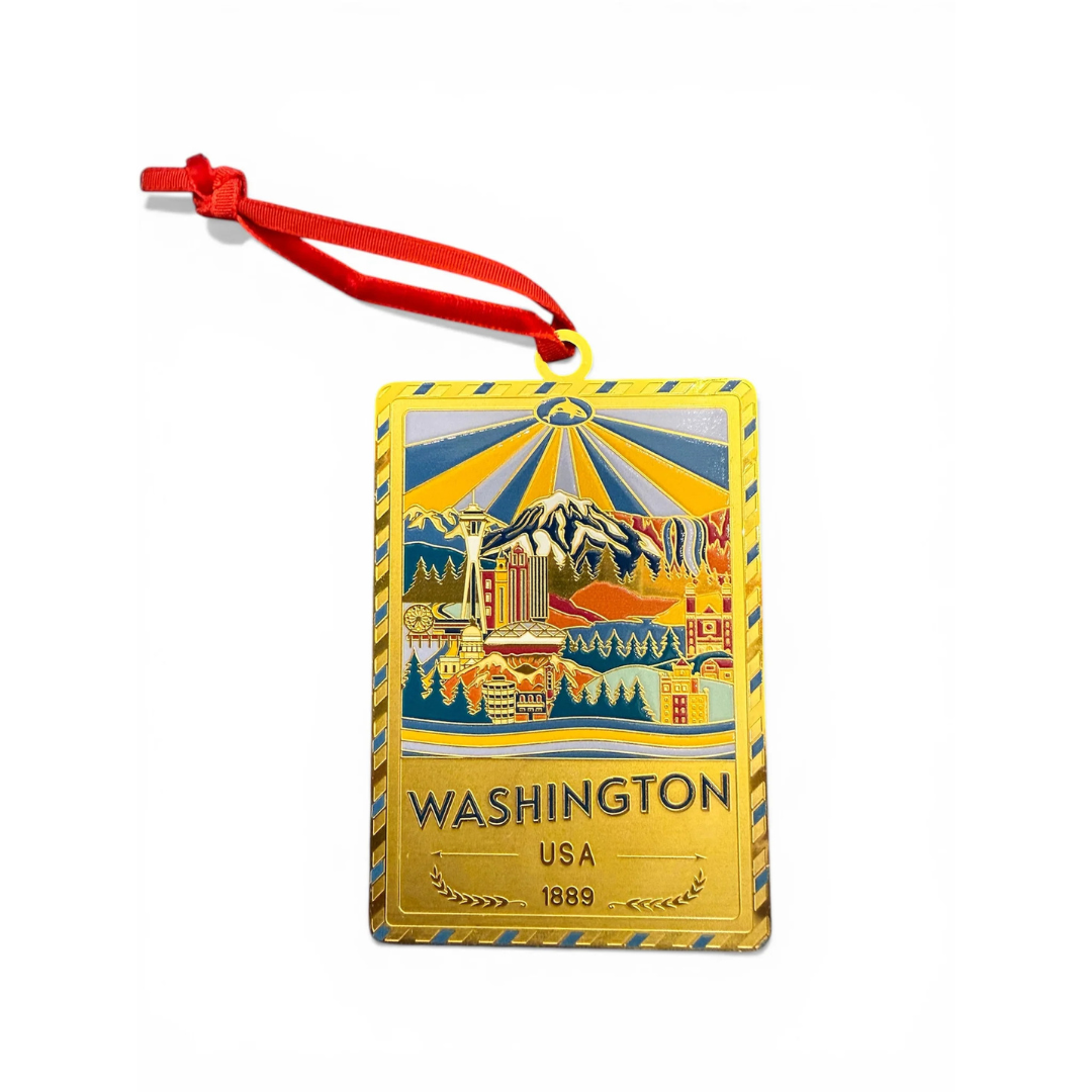 State of Washington Postcard Ornament