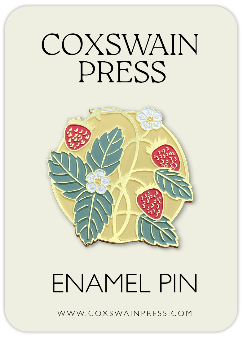 Summertime Strawberry Enamel Pin - Coxswain Press