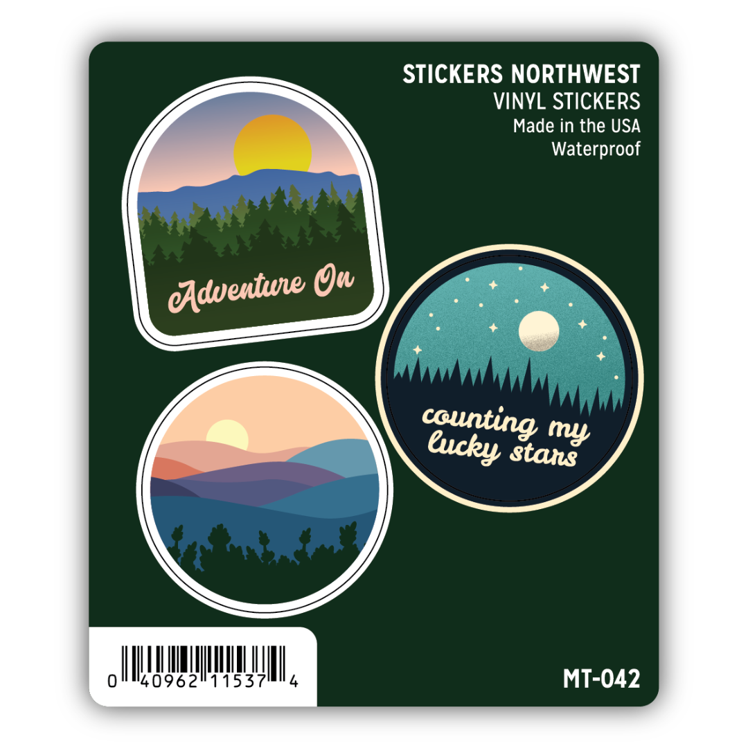 Sunset Landscape Mini Trio Sticker Set