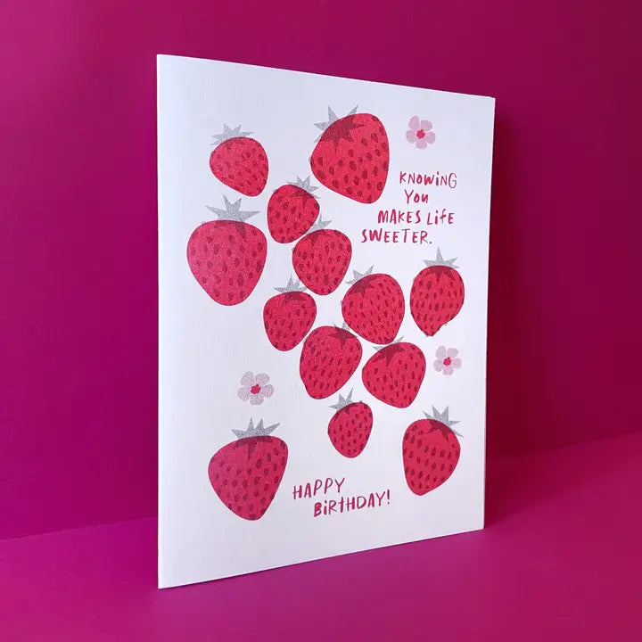 Sweet Strawberry Birthday Card