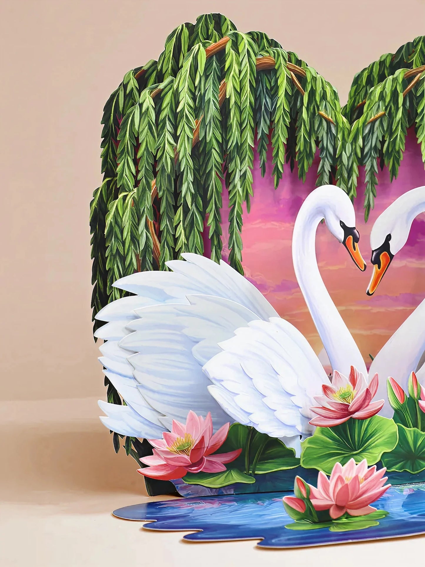 Sweetheart Swans FreshCut Paper Card