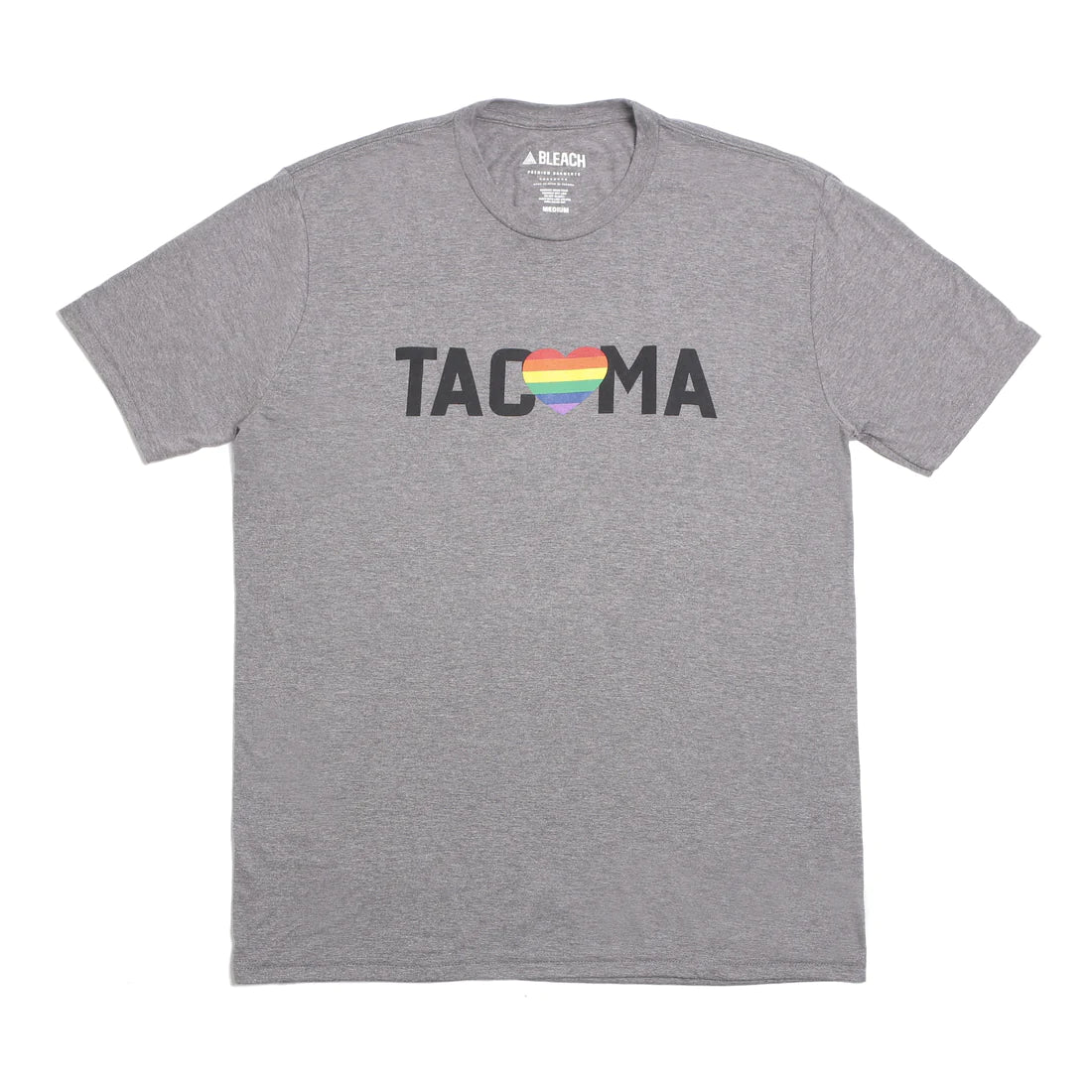 Tacoma Heart Pride T-shirt - Grey