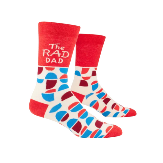 Men's Crew sock with The Rad Dad text