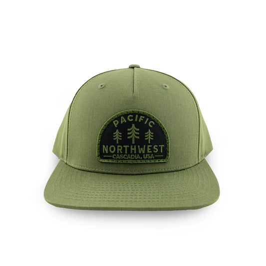 Timberline Snapback hat in Olive Color