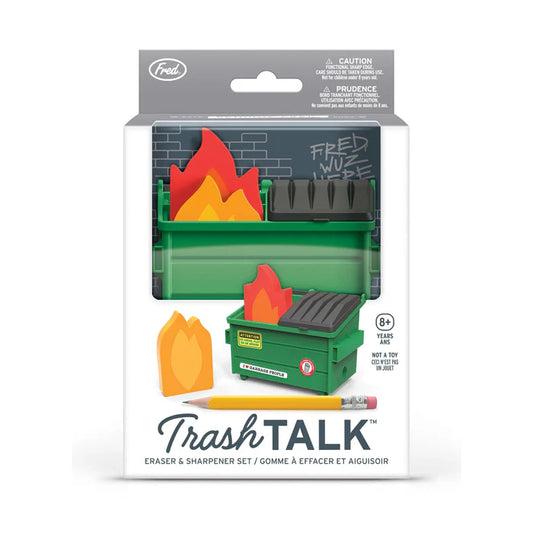 Trash Talk Eraser and Sharpener Set