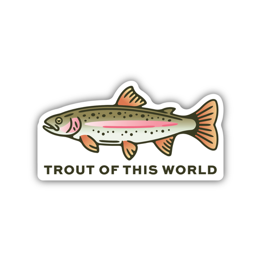 Trout Of This World Rainbow Trout Sticker
