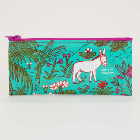 Pencil case with Try and make me text