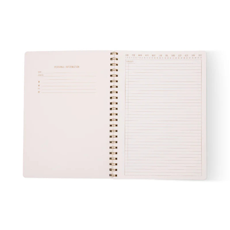 Tulip Twin Wire Notebook - Large Green Vine