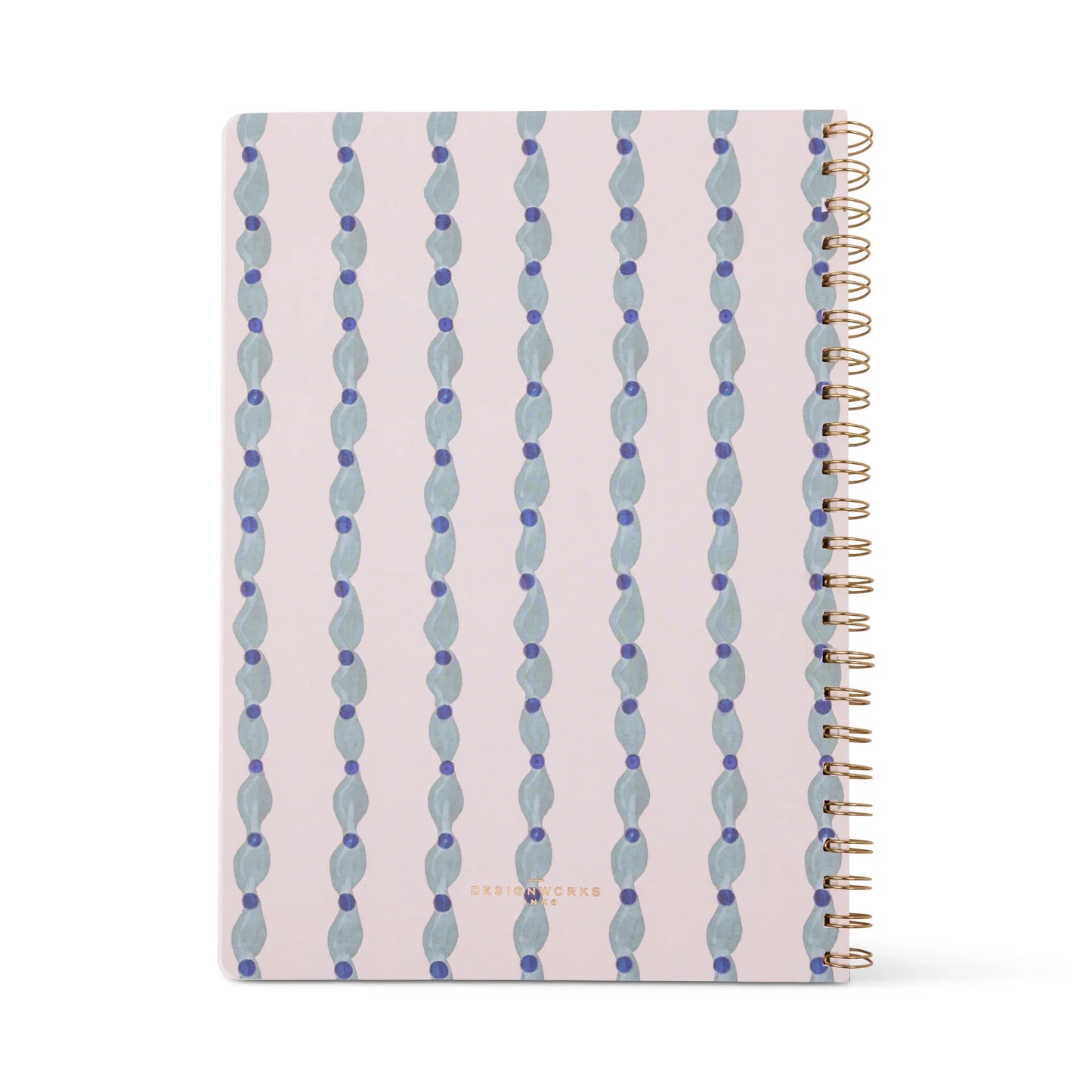 Tulip Twin Wire Notebook - Large Wavy Blue