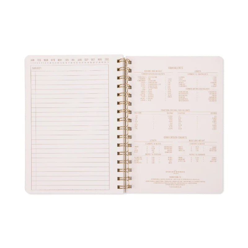 Tulip Twin Wire Notebook - Small Green Lattice