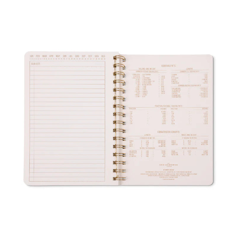 Tulip Twin Wire Notebook - Small Pinwheel Pink